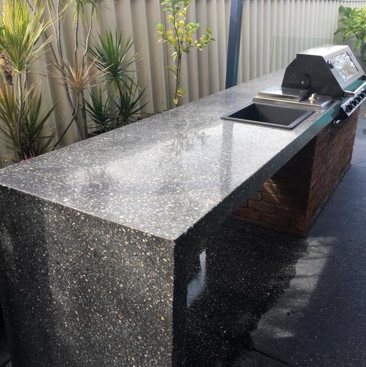 Concrete Kitchen Benchtops Perth | Polished Concrete Outdoor Benchtops